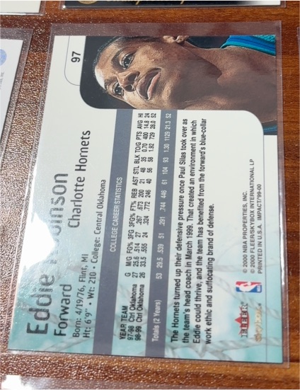 1999-00 SkyBox Impact #97 Eddie Johnson — front
