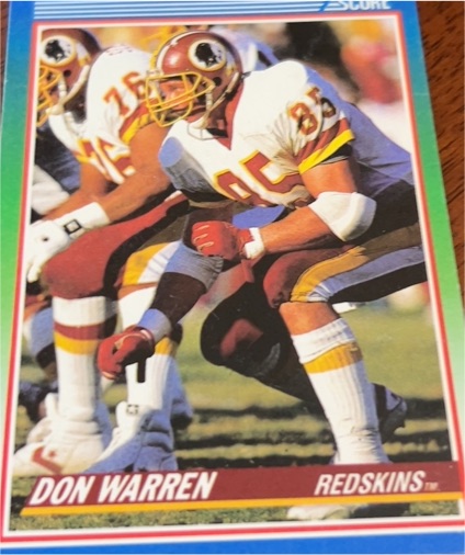 1990 Score #331 Don Warren Washington Redskins — front