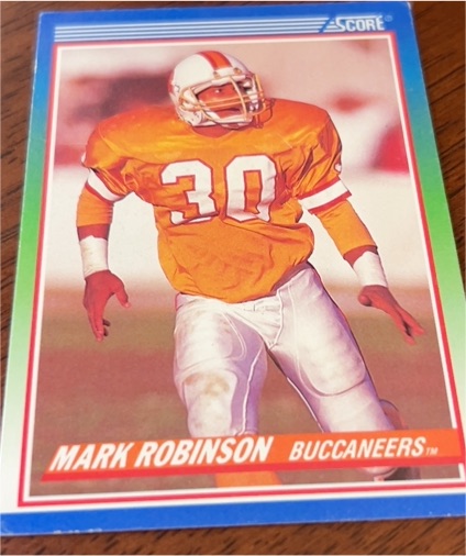 1990 Score #339 Mark Robinson Tampa Bay Buccaneers — front