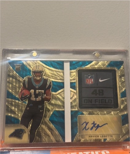 2024 Panini Select #RSP-XLE Xavier Legette Rookie Signatures Light Blue Prizm #/49 Auto — front