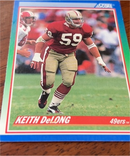 1990 Score #392 Keith DeLong San Francisco 49ers — front