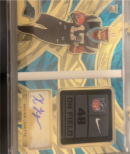2024 Panini Select Rookie Swatches #RS-XLE Xavier Legette — front