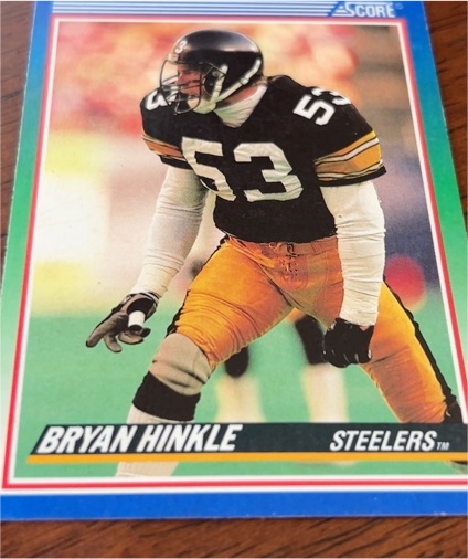 1990 Score #396 Bryan Hinkle Pittsburgh Steelers — front