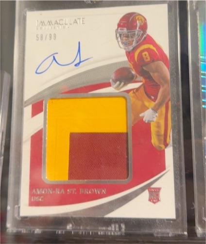 2021 Panini Immaculate Collection #58 Amon-Ra St. Brown — front
