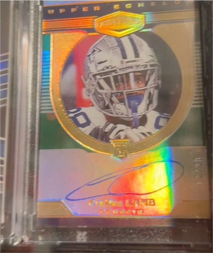 2020 Panini Plates & Patches Rookie Upper Echelon Autographs CeeDee Lamb #UE-CL — front