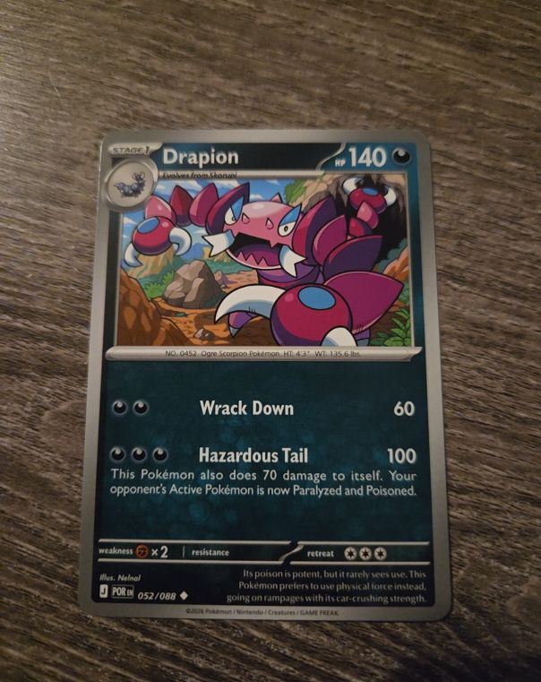 2026 Pokémon Perfect Order #52 Drapion — front