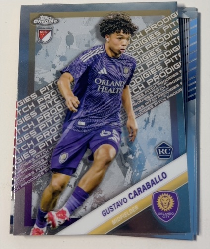 2025 Topps Chrome MLS #181 Gustavo Caraballo Pitch Prodigies — front
