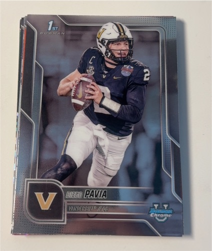 2025 Bowman Chrome University #190 Diego Pavia — front