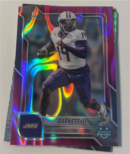 2025 Bowman University Chrome #35 Alonza Barnett III — front