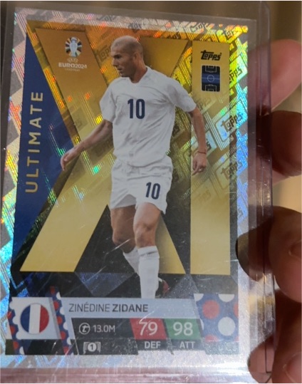 2024 Topps Match Attax UEFA Euro Ultimate Xi Zinédine Zidane UX18 — front