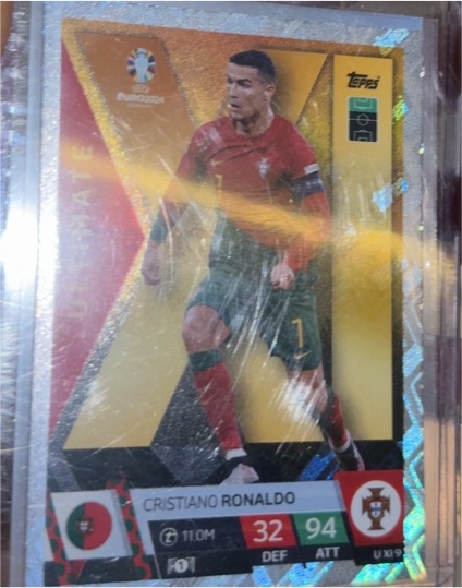 2024 Topps Match Attax UEFA Euro Ultimate Cristiano Ronaldo #UXL9 — front