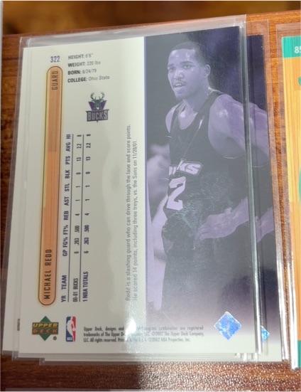 2000-01 Upper Deck #319 Michael Redd — front