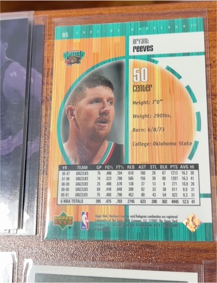 2001-02 Upper Deck #85 Bryant Reeves — front