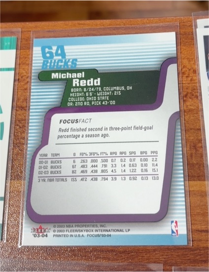 2003-04 Fleer Focus #64 Michael Redd Milwaukee Bucks — front