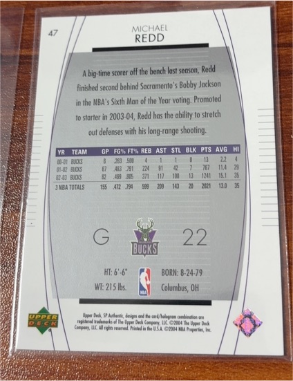 2003-04 Upper Deck #47 Michael Redd — front