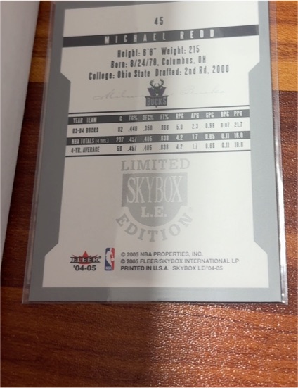 2004-05 Skybox Limited Edition #45 Michael Redd — front