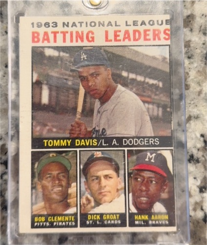 1964 Topps #7 1963 National League Batting Leaders Tommy Davis — front