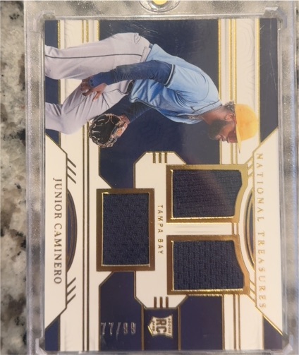 2024 Panini National Treasures #77 Junior Caminero — front