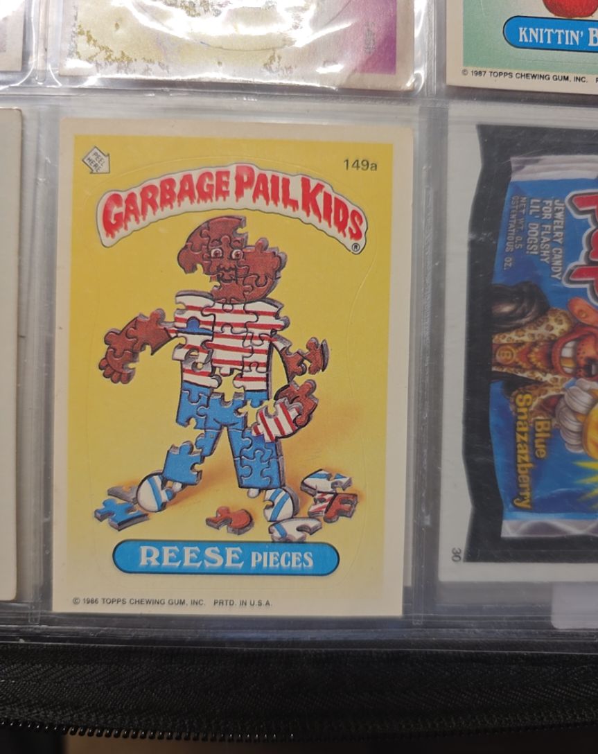 1986 Topps Garbage Pail Kids #149a Reese Pieces — front