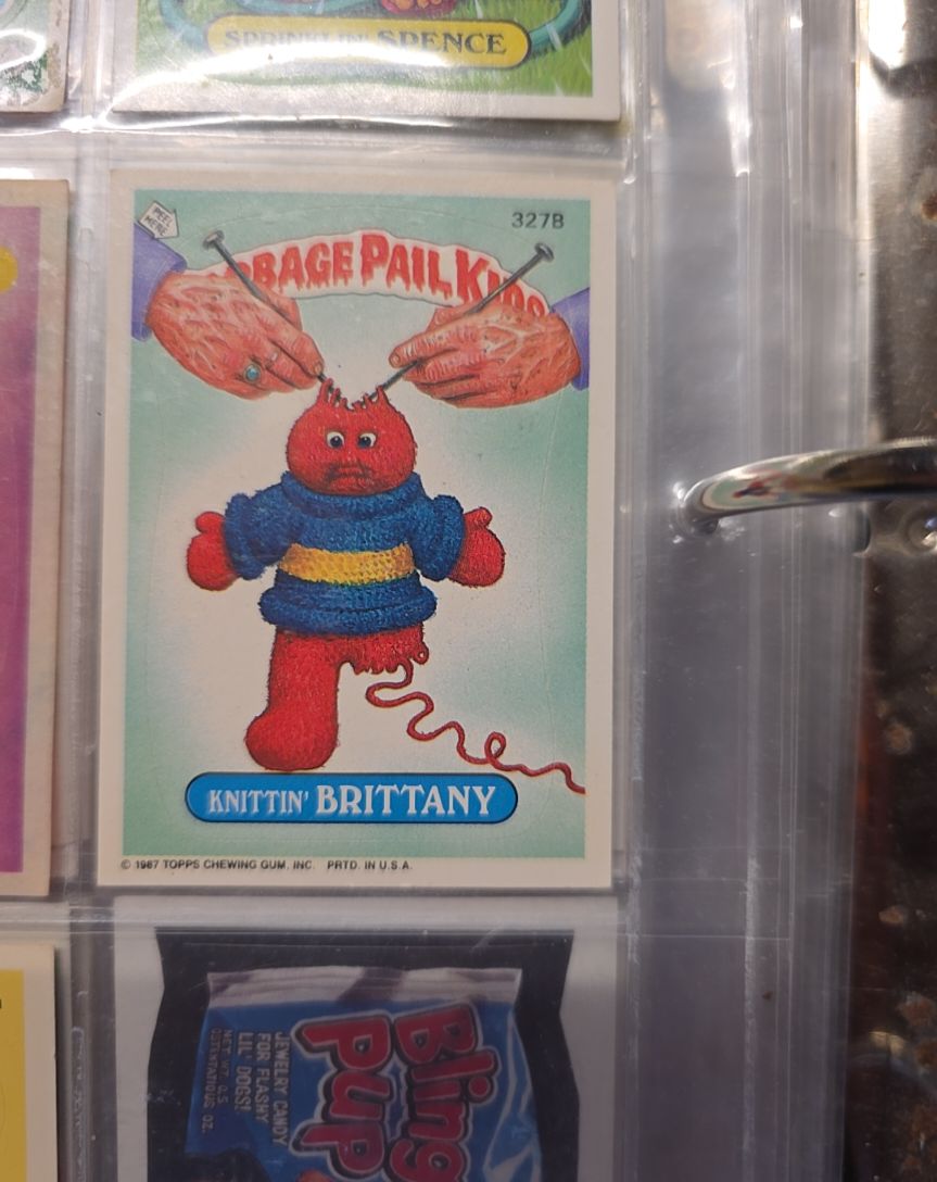 1987 Topps Garbage Pail Kids #327B Knittin' Brittany — front