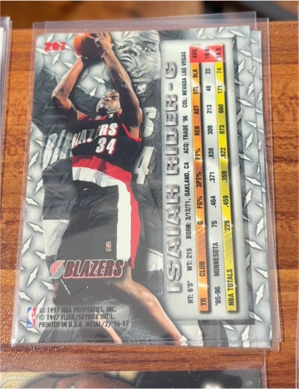 1996 Fleer Metal #207 Isaiah Rider — front