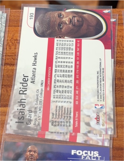1999 SkyBox Impact #193 Isaiah Rider — front