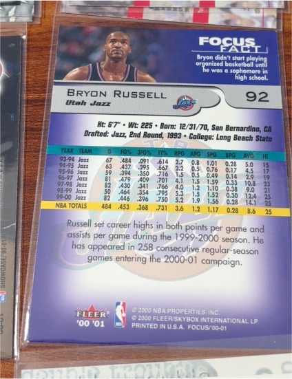 1999-00 Fleer Focus #92 Bryon Russell — front