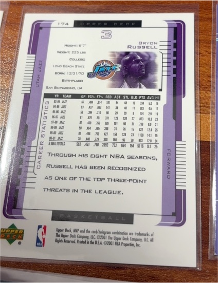 2000 Upper Deck #174 Bryon Russell — front