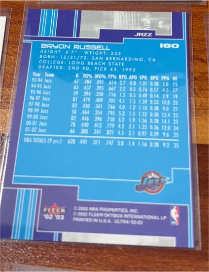 2002-03 Fleer #180 Bryon Russell — front