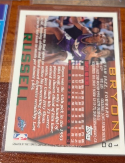 1996-97 Topps #190 Bryon Russell — front