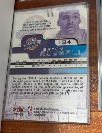 2001 Fleer #134 Bryon Russell — front