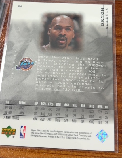2000-01 Upper Deck #84 Bryon Russell — front