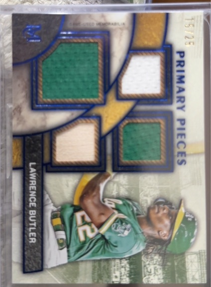 2025 Topps Museum Collection Lawrence Butler Primary Pieces Quad Relic — front