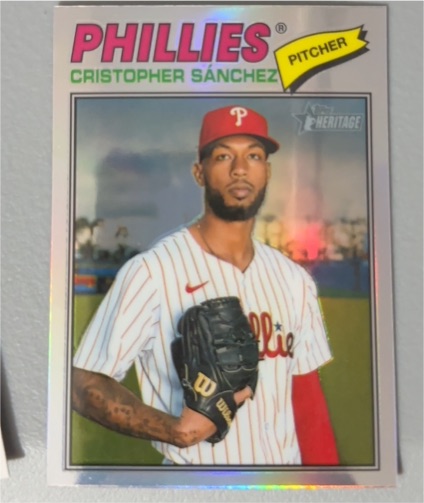2026 Topps Heritage Chrome #110 Cristopher Sánchez — front