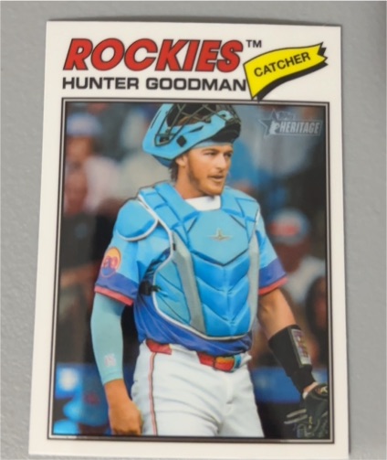 2026 Topps Heritage #346 Hunter Goodman — front