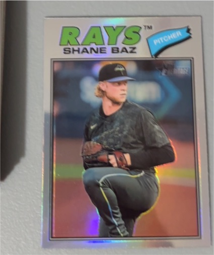 2026 Topps Heritage Chrome #348 Shane Baz — front