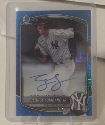 2025 Bowman Chrome #BMA-GL George Lombard Jr. — front