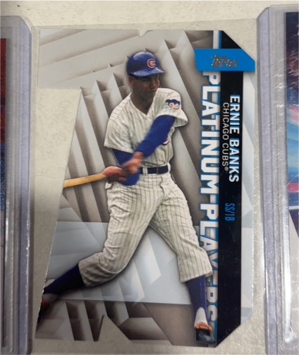 2021 Topps Series 1 Platinum Players Die-Cut #PDC-24 Ernie Banks — front