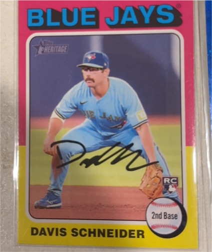 2024 Topps Heritage #425 Davis Schneider — front