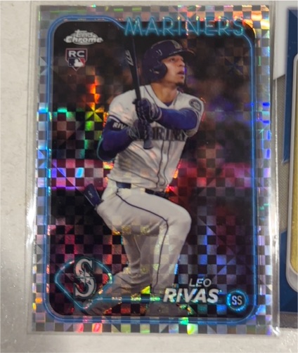 2024 Topps Chrome Update #USC76 Leo Rivas X-Fractor Rookie — front