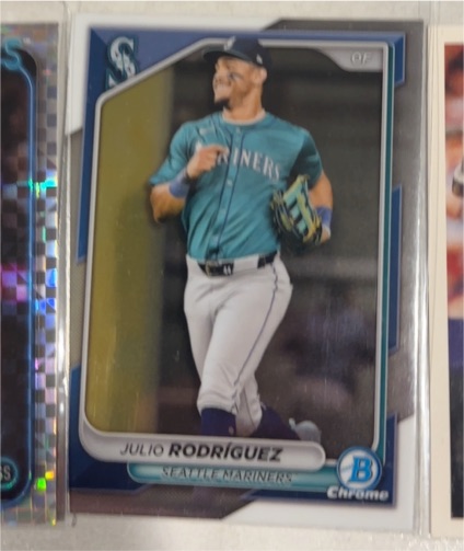 2024 Bowman Chrome #95 Julio Rodriguez Mojo Refractor — front