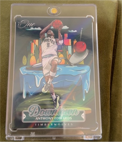 2023 Panini One and One Downtown #5 Anthony Edwards — front