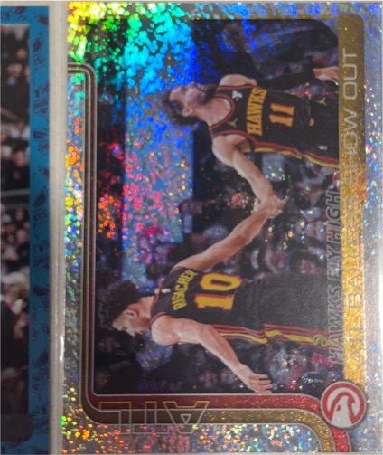 2025 Topps #282 Hawks Fly High Trae Young — front