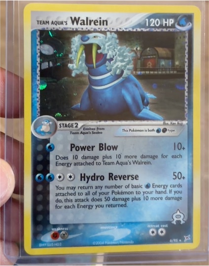2004 Pokémon EX Team Magma vs Team Aqua #6 Team Aqua's Walrein — front