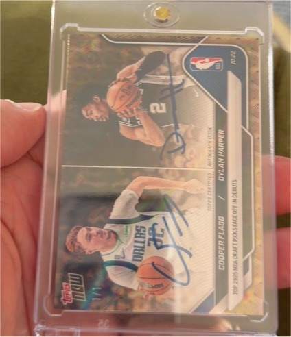 2025 Topps Now #8 Cooper Flagg / Dylan Harper — front