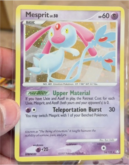 2007 Pokémon Mysterious Treasures #14 Mesprit — front