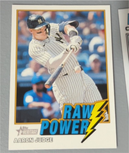 2026 Topps Heritage #RP-AJ Aaron Judge Raw Power — front