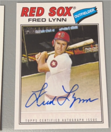 2025 Topps Heritage Real One Autographs #76RO-FL Fred Lynn — front