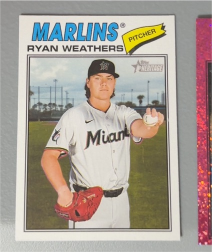 2026 Topps Heritage #307 Ryan Weathers — front
