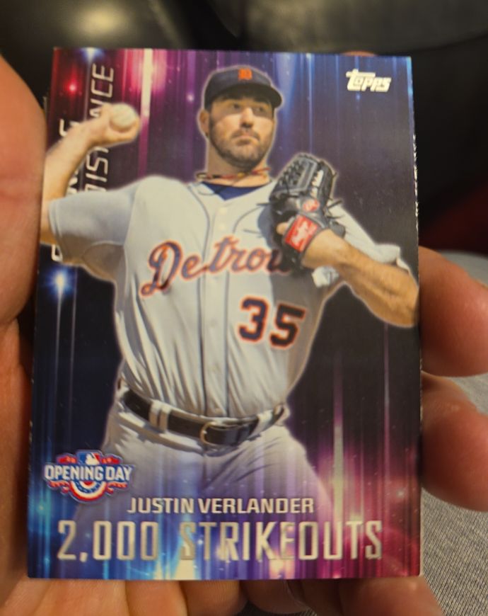 2016 Topps Opening Day Striking Distance #SD-8 Justin Verlander — front